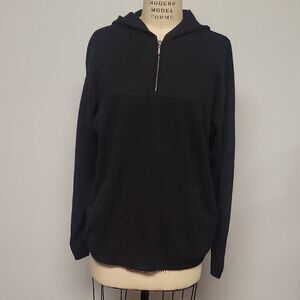 Kenneth Cole Men's Black Quarter Zip Sweater. Merino Wool Blend XL